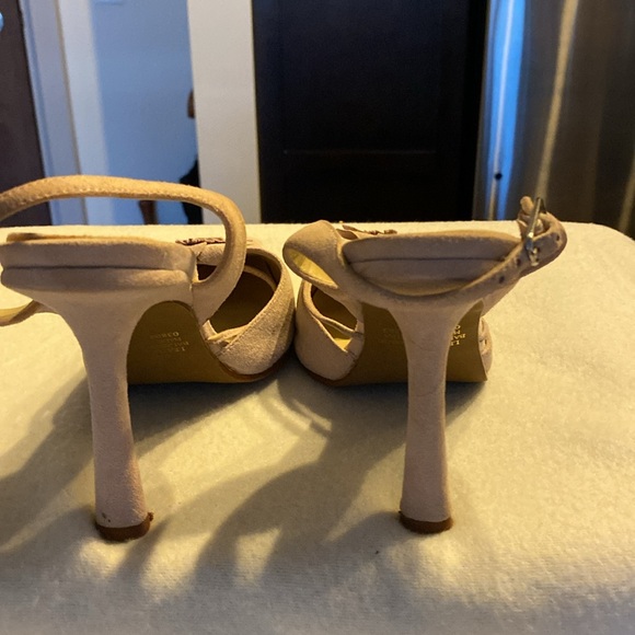 Ladies Light Pink Suede Slingback Pump, - Picture 5 of 5